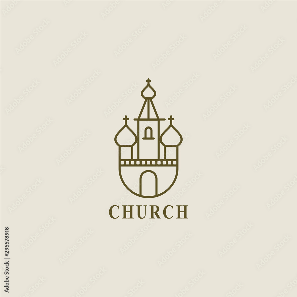 Church simple logo design inspiration. Christian symbol