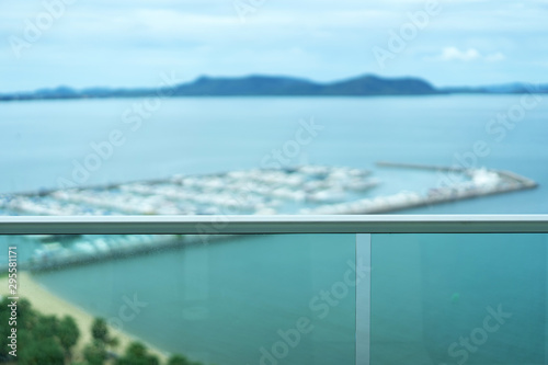 balcony backroom with the sea view