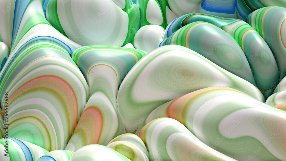 Fototapeta premium Soft, nice abstract background in bright colors. 3d illustration, 3d rendering.