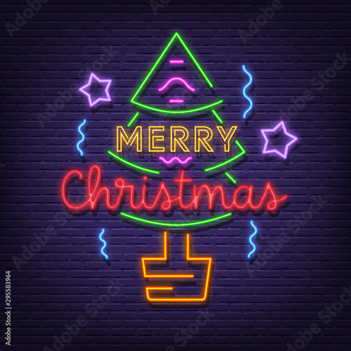 merry christmas neon signboard