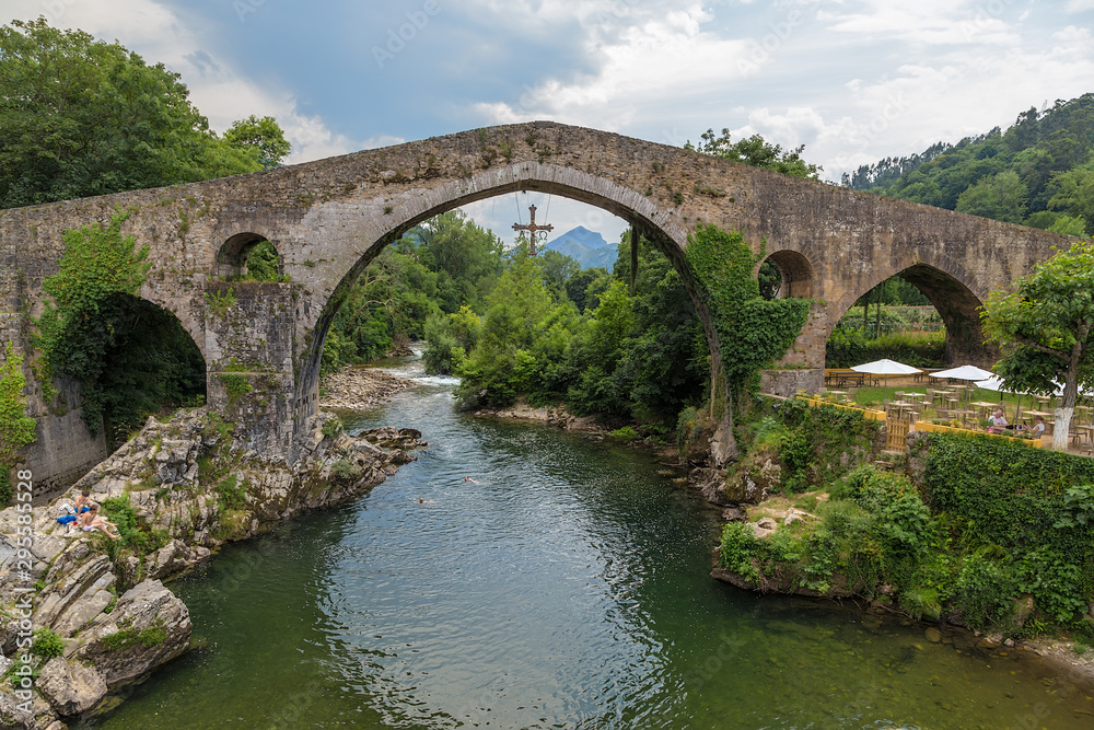 Cangas de Onis, Spain. A scenic view of 