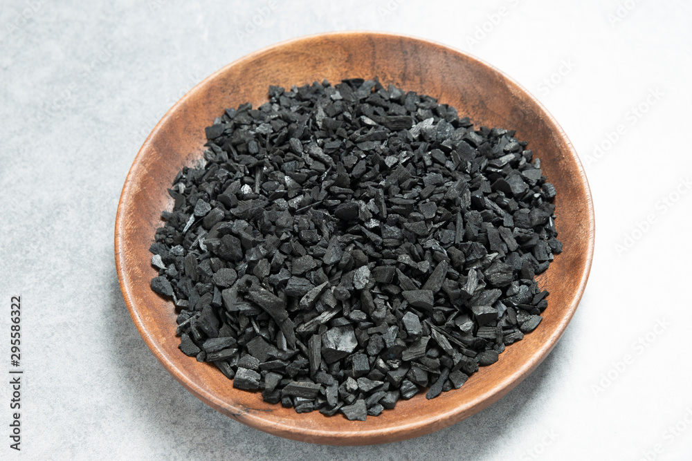 A large plate of activated carbon A large plate of activated carbon