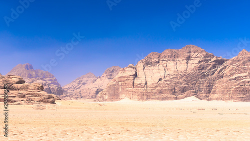 Approach to Wadi Rum: The White Desert