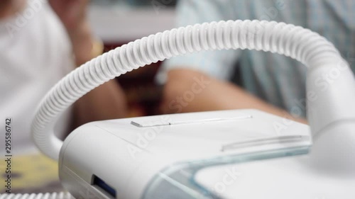 Patient push button of Continuous Positive Airway Pressure or CPAP machine 