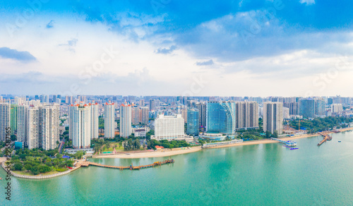 Coastal cityscape of Guangxi, China photo