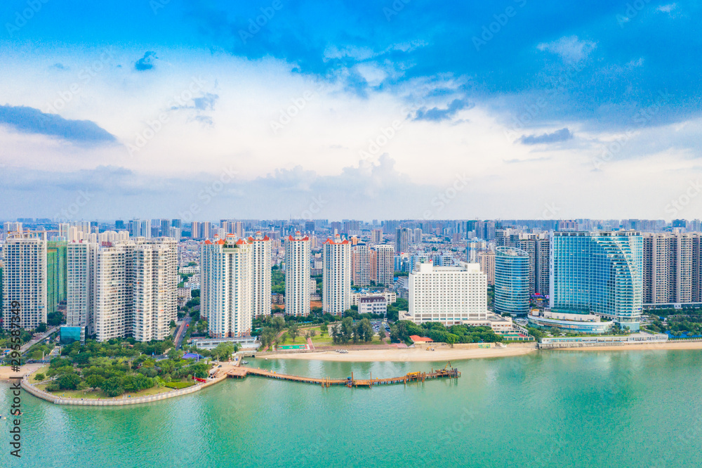 Obraz premium Coastal cityscape of Guangxi, China