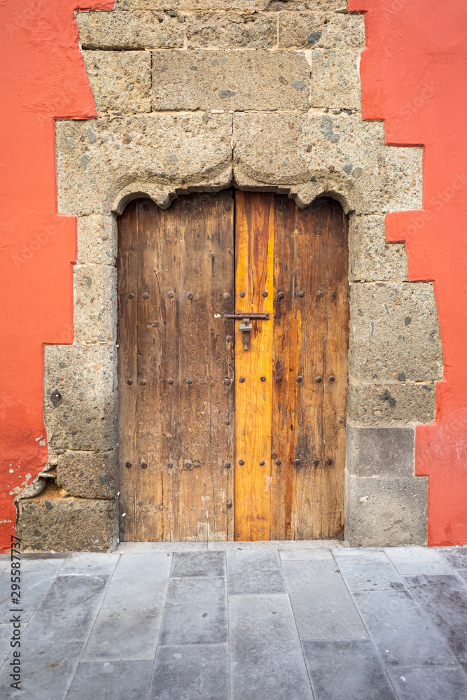 old door in wall