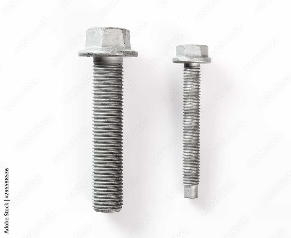 Crankshaft Bolt. Isolated on white background. Crankshaft Bolt. Isolated on white background.