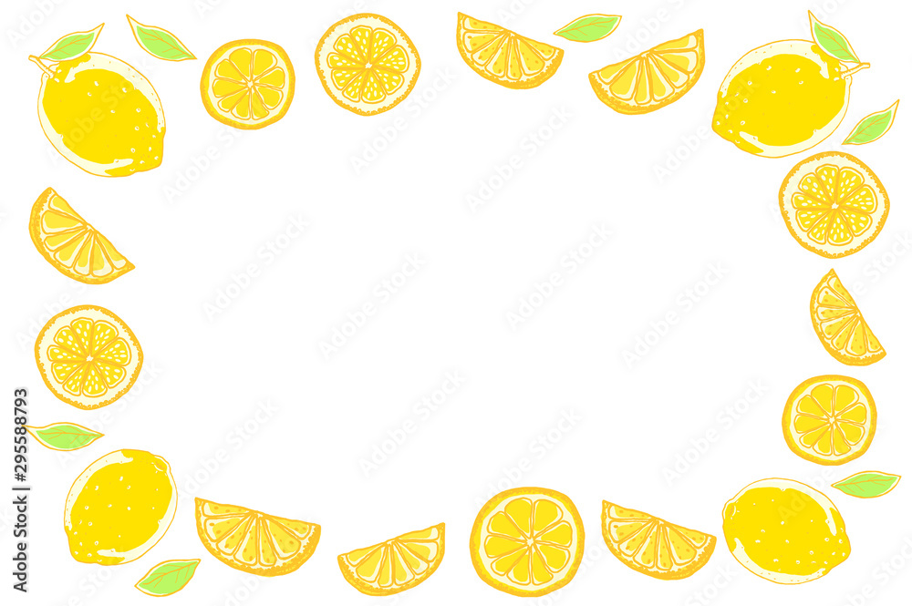 手描きのレモン