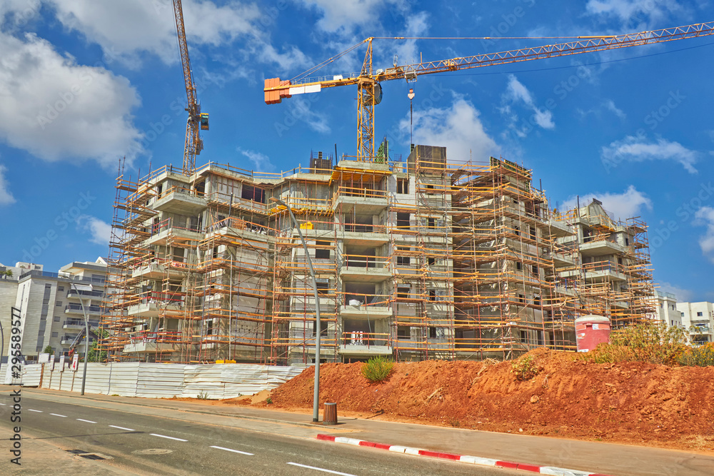 Fototapeta premium Construction of a residential area.