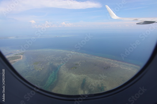 aerial view from an airplane