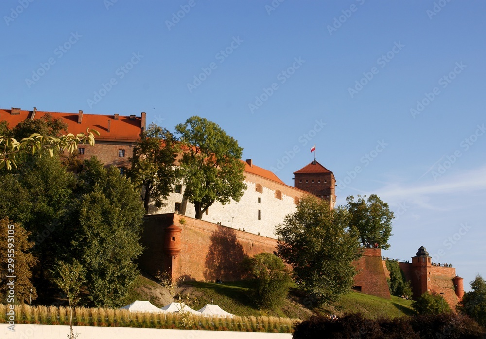 view at Wawel Kings' Castle in Krakow view at Wawel Kings' Castle in Krakow