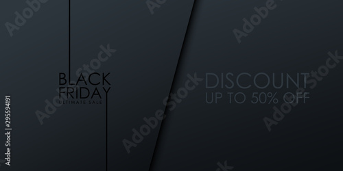 Black Friday Sale Banner for commerce, black friday shopping, sale promotion and advertising. Vector illustration.