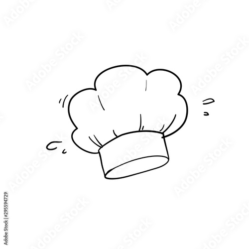 set of vintage chef and cook hats qith handdrawn doodle style vector