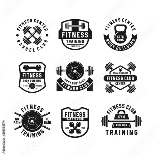 Fitness Club Body Building Logos