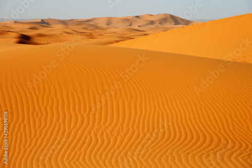 The seas of dunes of Erg Chebbi near Merzouga in southeastern Morocco.