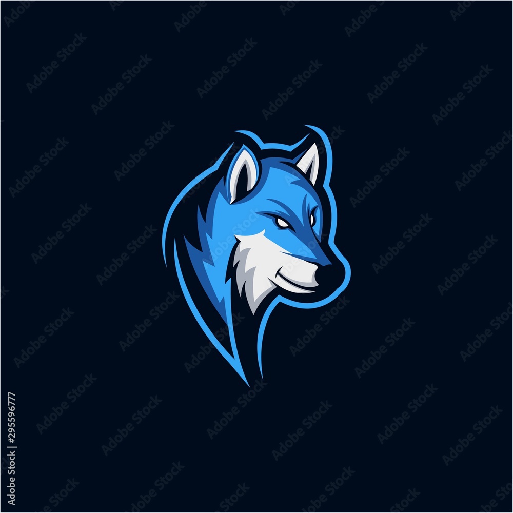 wolf mascot logo vector Stock Vector | Adobe Stock
