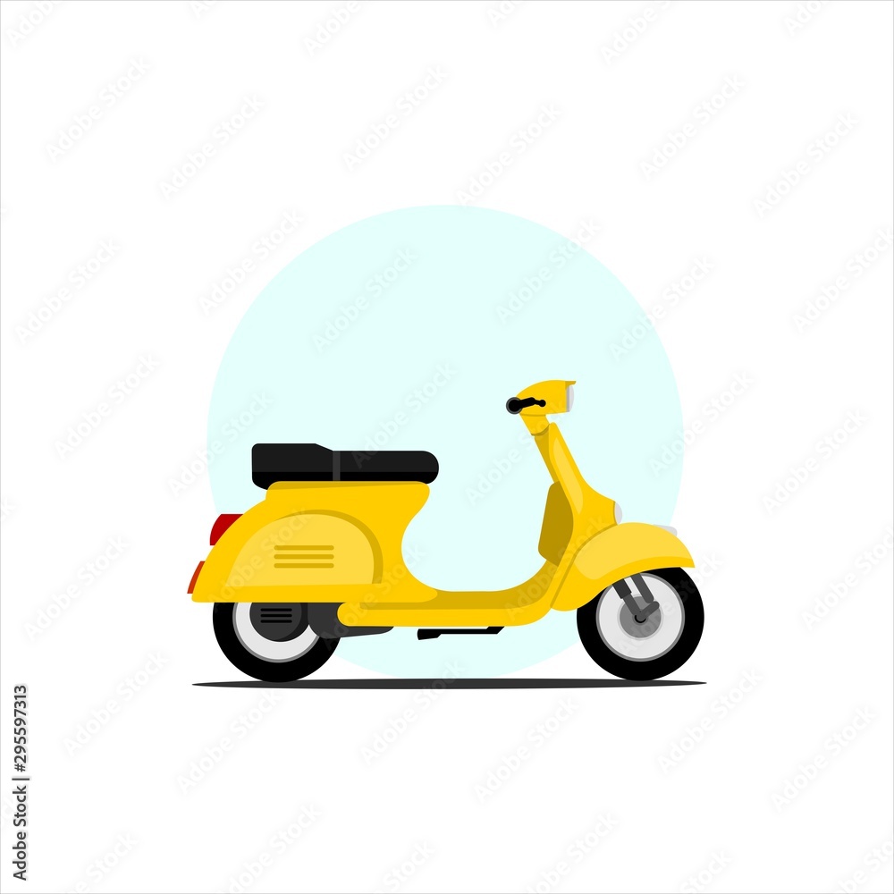 Scooter Classic Vector Yellow illustration