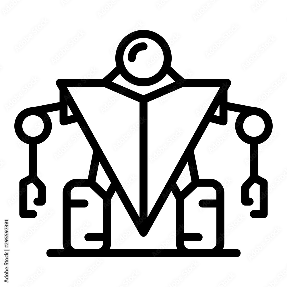 Guard robot icon. Outline guard robot vector icon for web design isolated on white background Guard robot icon. Outline guard robot vector icon for web design isolated on white background