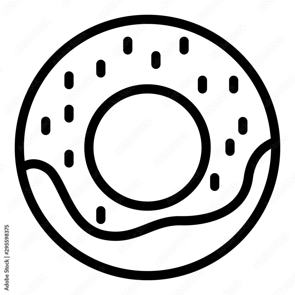 Donut icon. Outline donut vector icon for web design isolated on white background Donut icon. Outline donut vector icon for web design isolated on white background