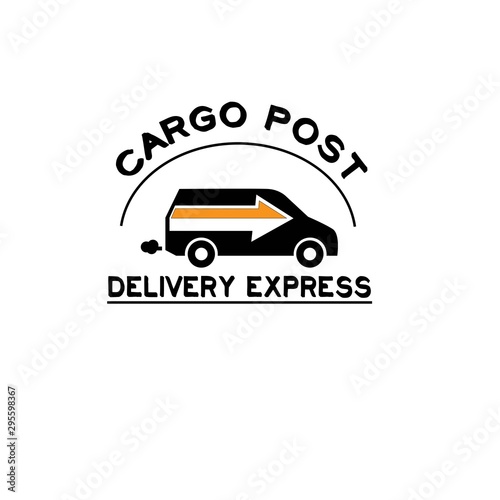 delivery cargo post transportation express t-shirt - vector