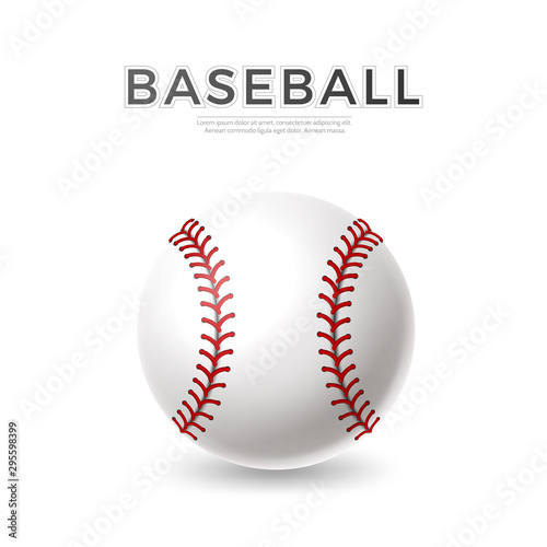 Vector realistic baseball ball for betting promo