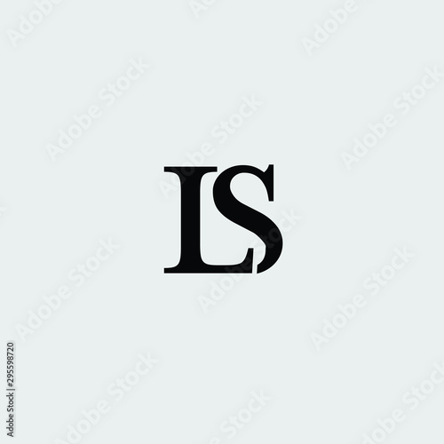 LS intials logo icon vector free