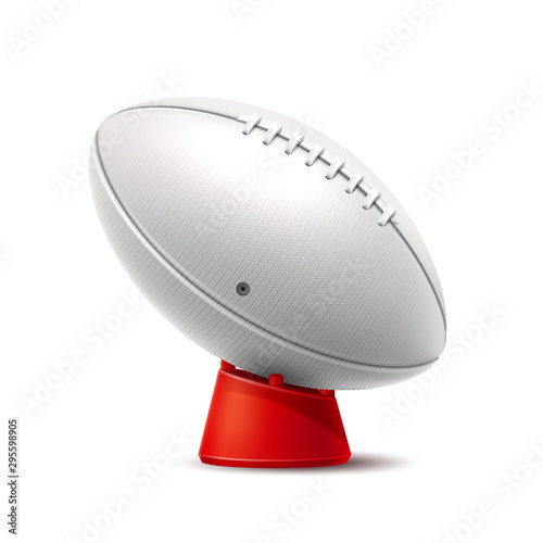 Vector realistic rugby ball for betting design.