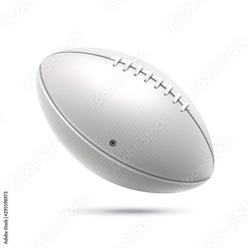 Vector realistic rugby ball for betting design. © belokrylowa