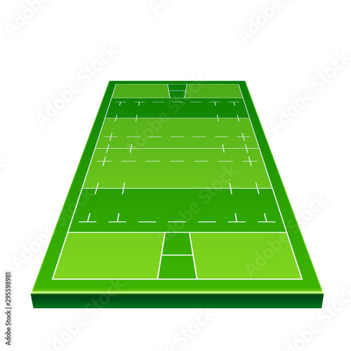 Vector 3d rugby playground model for betting