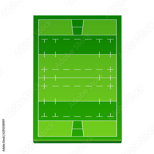 Vector 3d rugby playground model for betting