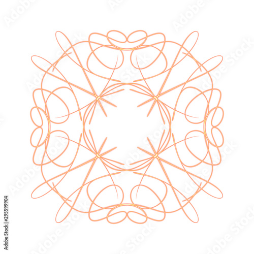 orental mandala isolated illustration design geometry photo