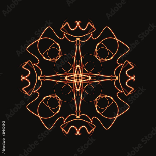 orental mandala isolated illustration design geometry photo