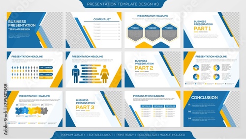 set of business annual report template design