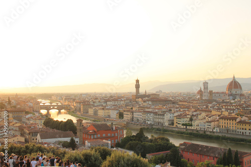 Sunset in Florence  city in central Italy and birthplace of the Renaissance  it is the capital city of the Tuscany region  Italy
