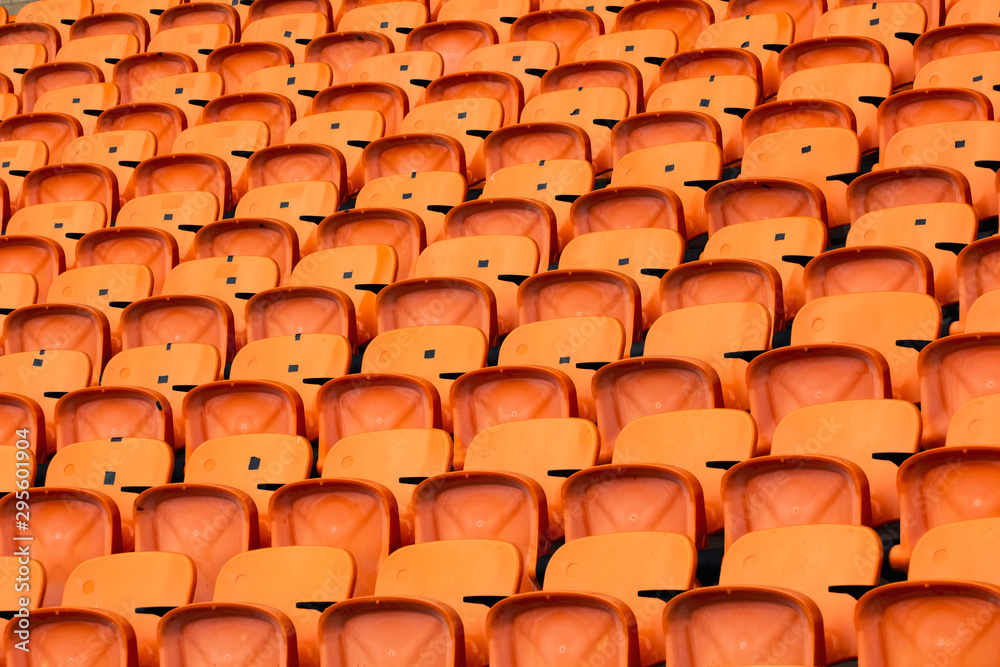 Row a chair in an outdoor stadium. Row a chair in an outdoor stadium.