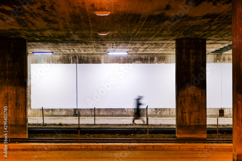 Photography Stockholm, Sweden Pedestrians in an underpass in the Liljeholmen suburb