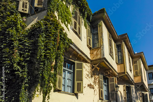 Typical building at Ano Poli in city of Thessaloniki, Greece