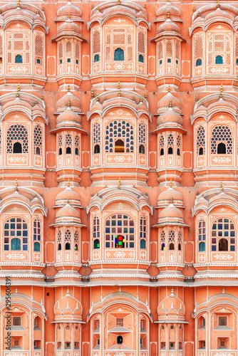 Gorgeous windows of the Hawa Mahal (Palace of Winds), Jaipur