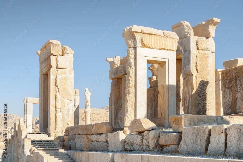 Amazing view of ruins of the Tachara Palace, Persepolis, Iran
