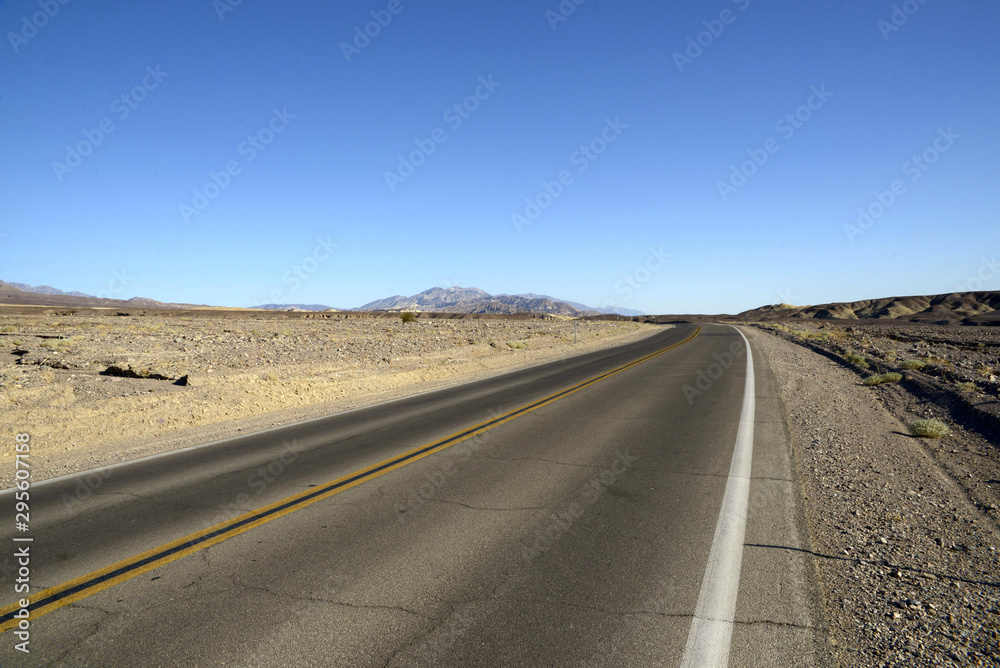 The long hot road in the death valley national park