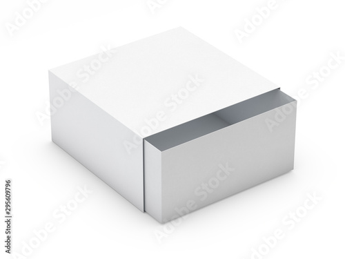 White box mock up isolated on white background. 3D © polesnoy