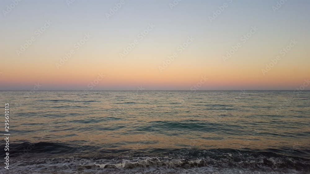 sunset over the mediterranean sea