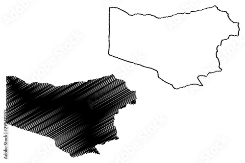 Enga Province (Independent State of Papua New Guinea, PNG, Provinces of Papua New Guinea) map vector illustration, scribble sketch Enga map.... photo