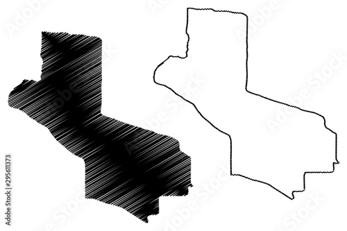 Hela Province (Independent State of Papua New Guinea, PNG, Provinces of Papua New Guinea) map vector illustration, scribble sketch Hela map....