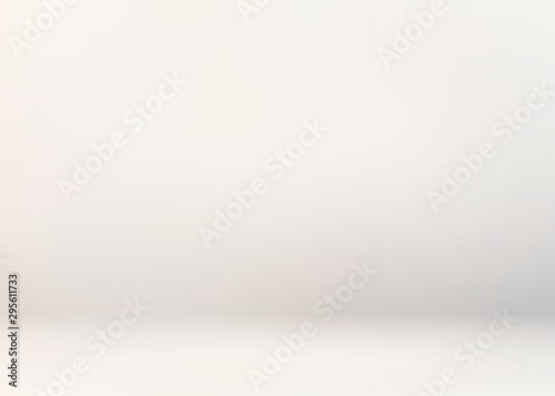 White studio defocused 3d background. Light simple template. Empty smooth wall. Pastel subtle abstract graphic.