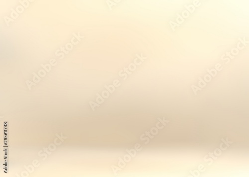 Fototapeta Naklejka Na Ścianę i Meble -  Pastel yellow beige 3d background. Blank studio subtle blurred abstraction. Golden sundy tints. Bright plain illustration.