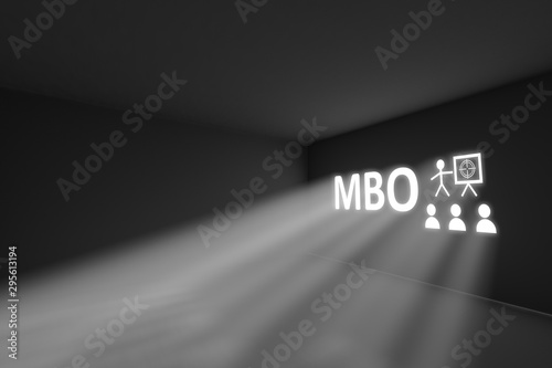 MBO rays volume light concept 3d illustration photo