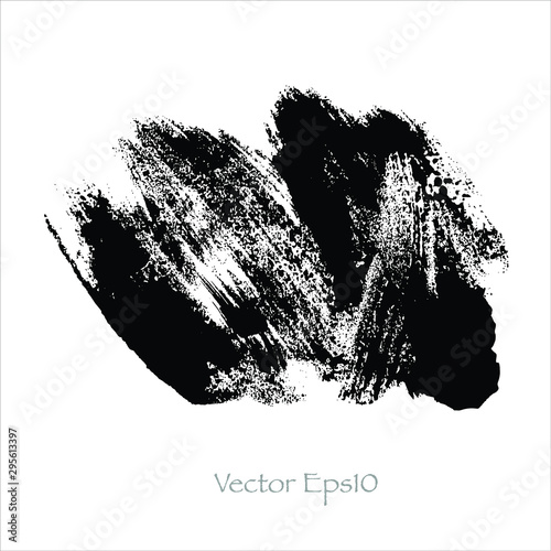 Vector brush stroke black background.creative image