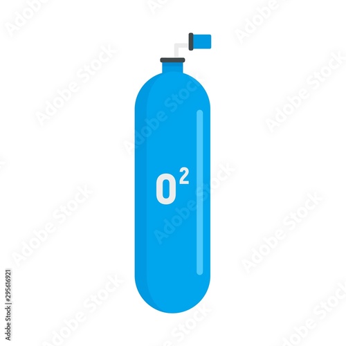Scuba oxygen tank icon. Flat illustration of scuba oxygen tank vector icon for web design